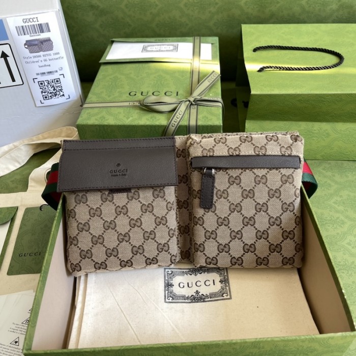 G*u*i original gg canvas belt bag 28566 brown