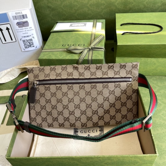 G*u*i original gg canvas belt bag 28566 brown