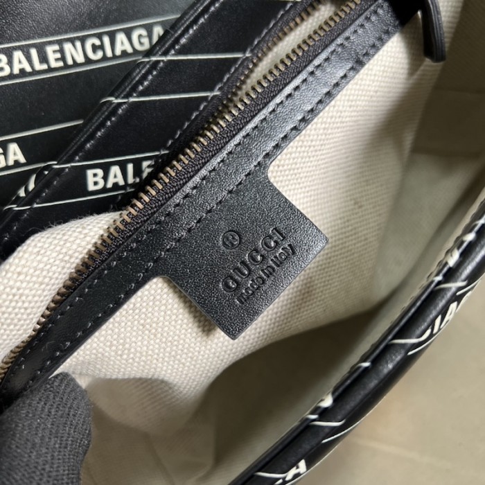 g*u*i x Ba*len*cia*ga the hacker project small gg marmont bag black