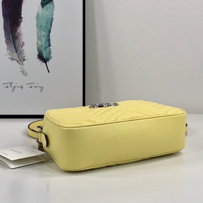 G*u*i gg marmont small matelasse shoulder bag yellow 447632