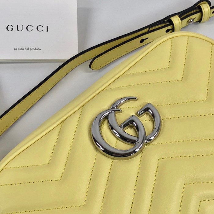 G*u*i gg marmont small matelasse shoulder bag yellow 447632
