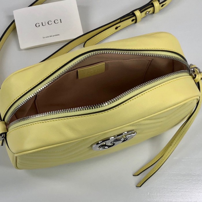 G*u*i gg marmont small matelasse shoulder bag yellow 447632