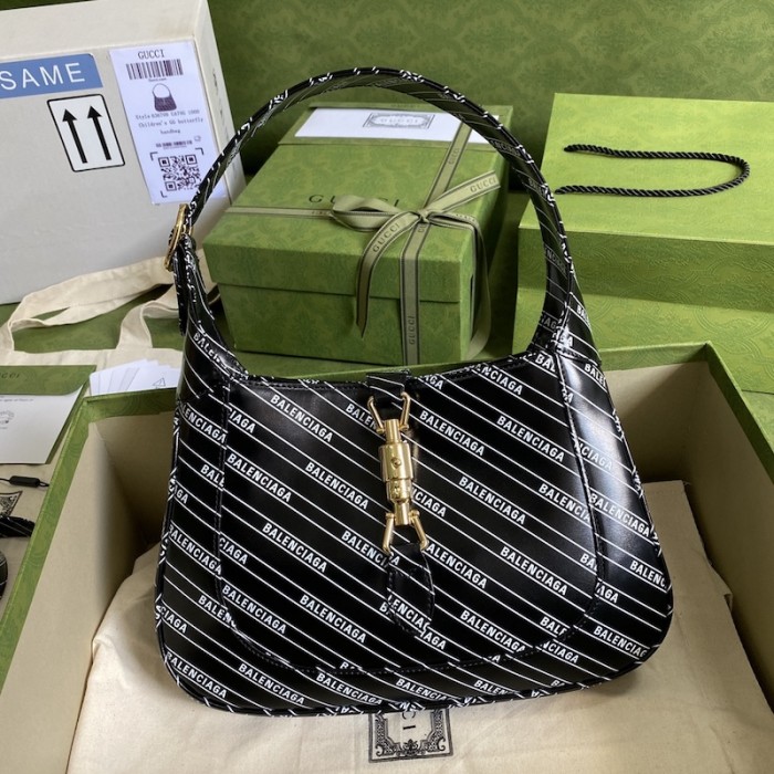 g*u*i x Ba*len*cia*ga the hacker project small jackie 1961 bag black