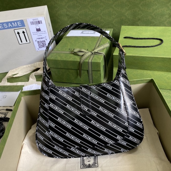 g*u*i x Ba*len*cia*ga the hacker project small jackie 1961 bag black