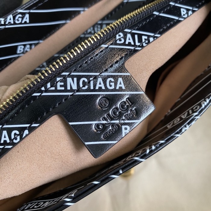 g*u*i x Ba*len*cia*ga the hacker project small jackie 1961 bag black