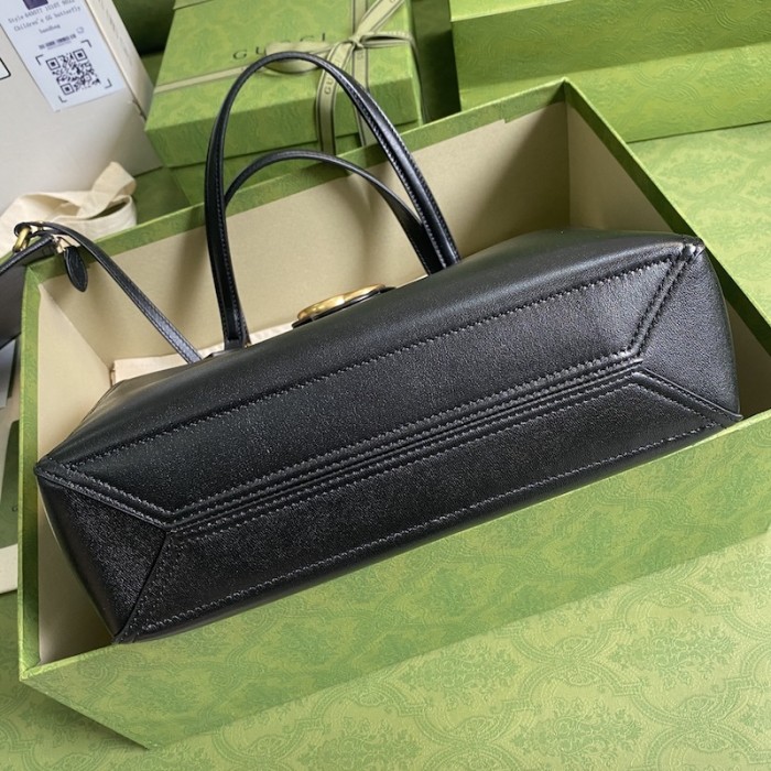 G*u*i small tote with double g bag ‎652680 black