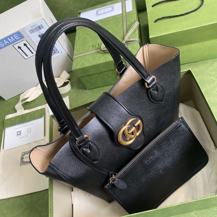 G*u*i small tote with double g bag ‎652680 black