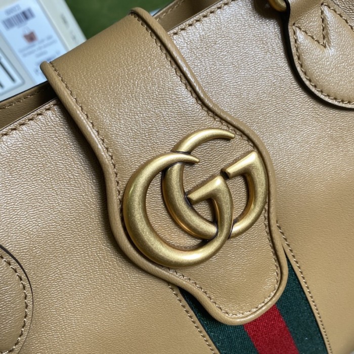 G*u*i small tote with double g bag 652680 brown