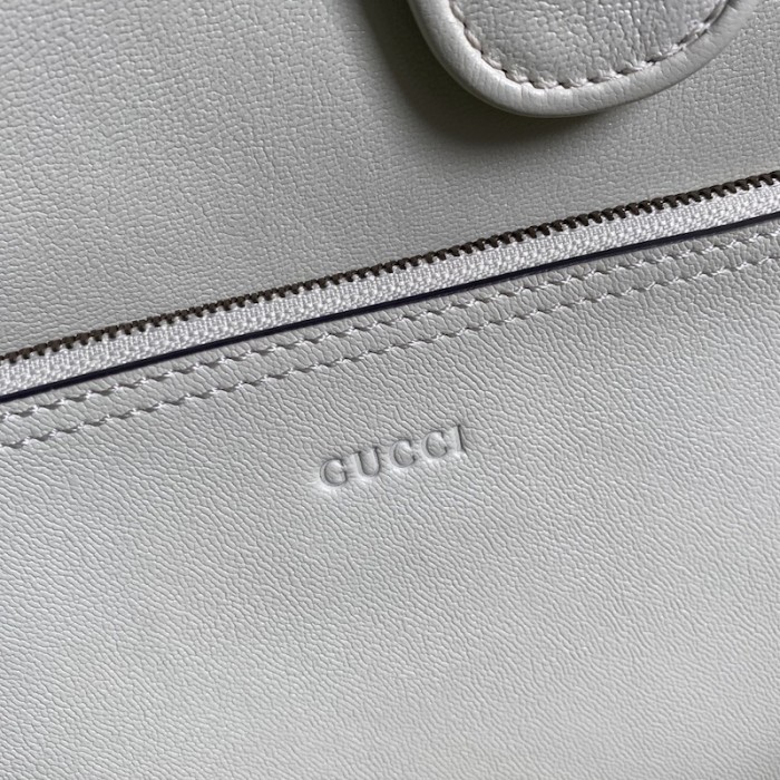 G*u*i small tote with double g bag 652680 white