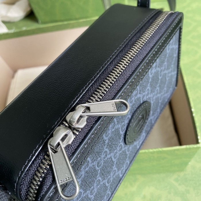 G*u*i mini bag with interlocking g 671674 black