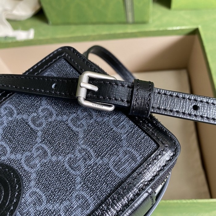 G*u*i mini bag with interlocking g 671674 black