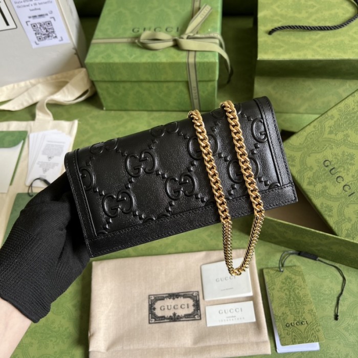 G*u*i gg wallet with chain 676155 black