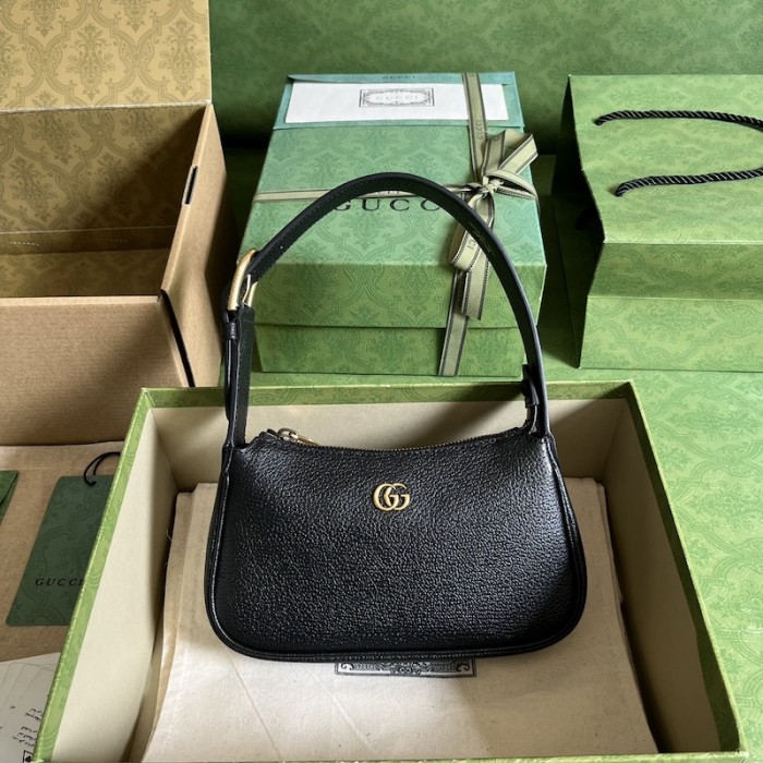 G*u*i aphrodite shoulder bag with double g ‎739076 black