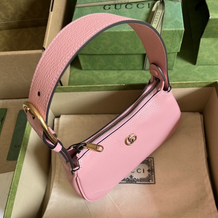 G*u*i aphrodite shoulder bag with double g 739076 pink