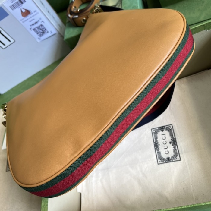G*u*i attache large shoulder bag dark orange