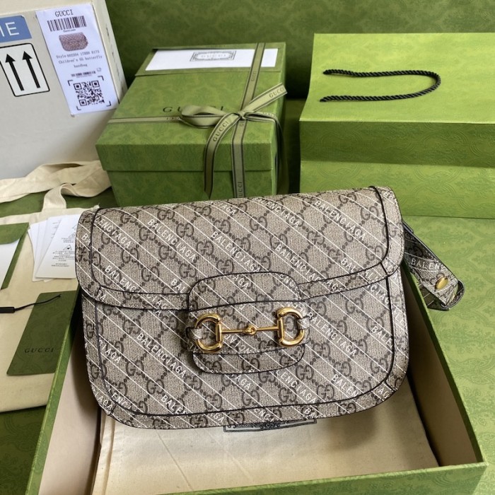 g*u*i x Ba*len*cia*ga horsebit 1955 shoulder bag 602204