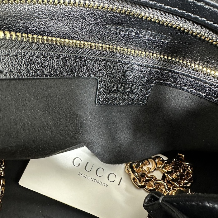 G*u*i blondie large tote bag black 747372