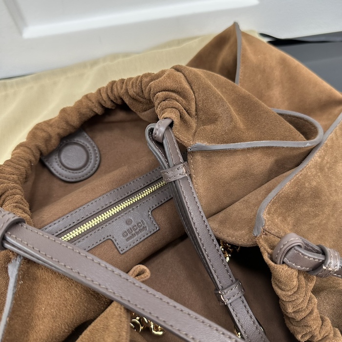 G*u*i blondie large tote bag brown suede 747372