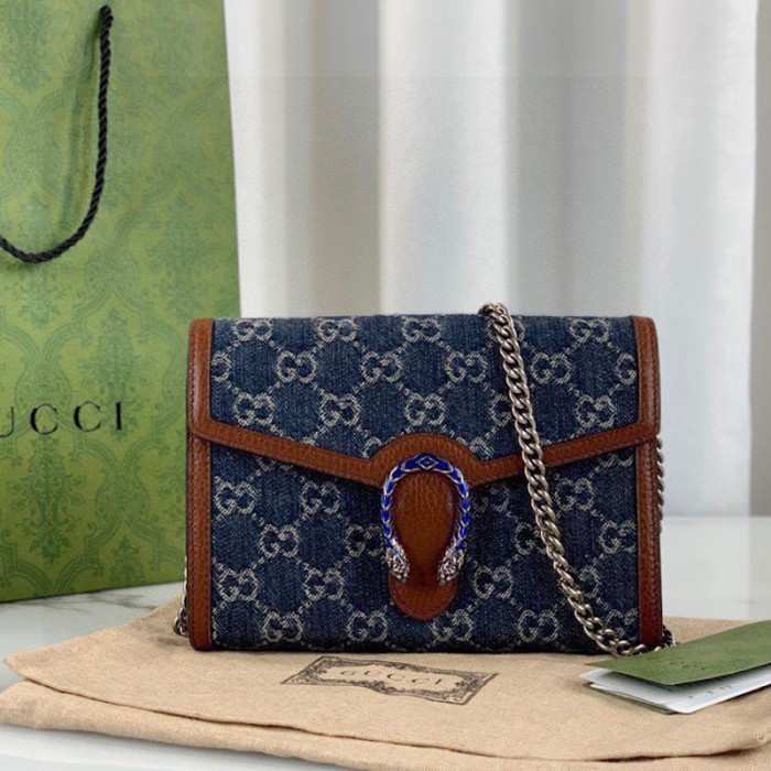 G*u*i denim dionysus mini chain bag 401231