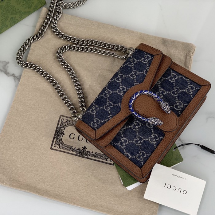 G*u*i denim dionysus mini bag 421970