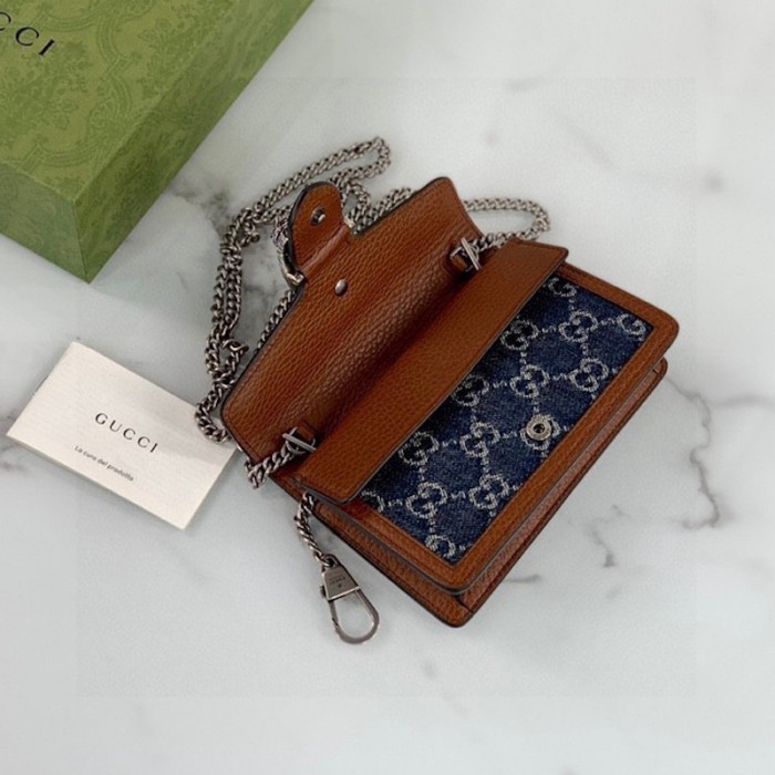G*u*i denim dionysus small shoulder bag 476432