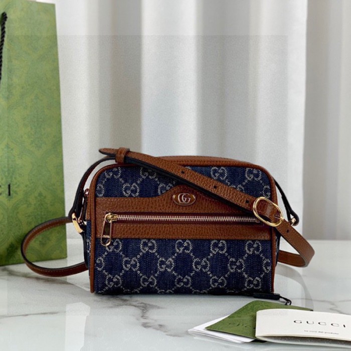G*u*i denim ophidia gg mini bag 517350