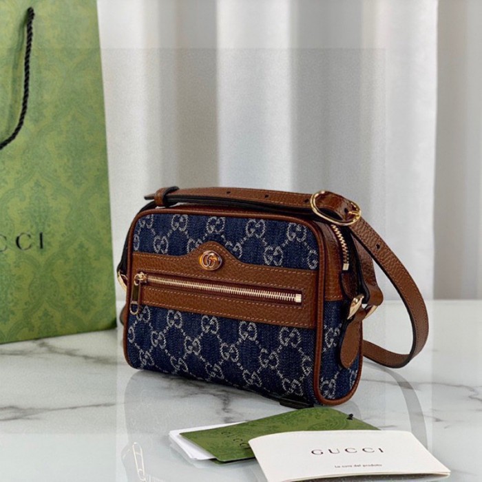 G*u*i denim ophidia gg mini bag 517350