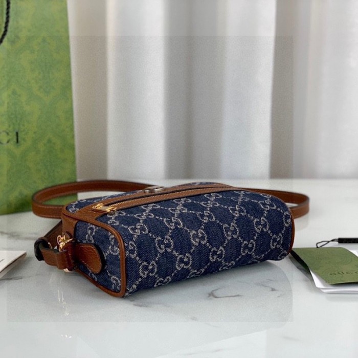 G*u*i denim ophidia gg mini bag 517350