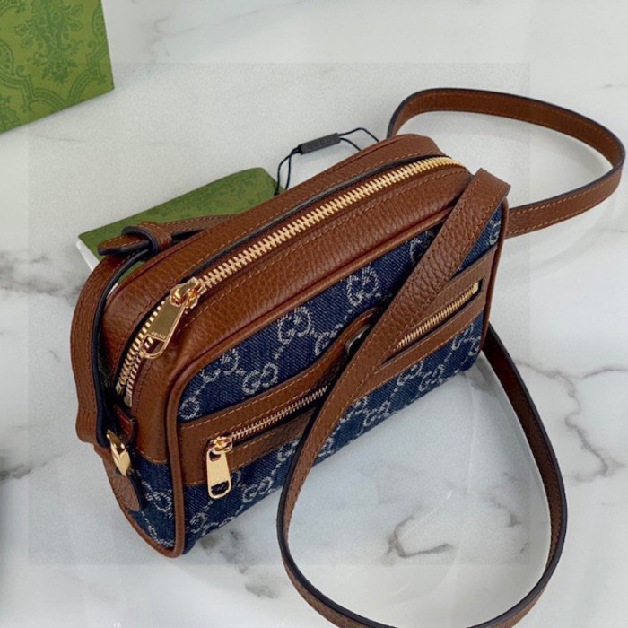 G*u*i denim ophidia gg mini bag 517350