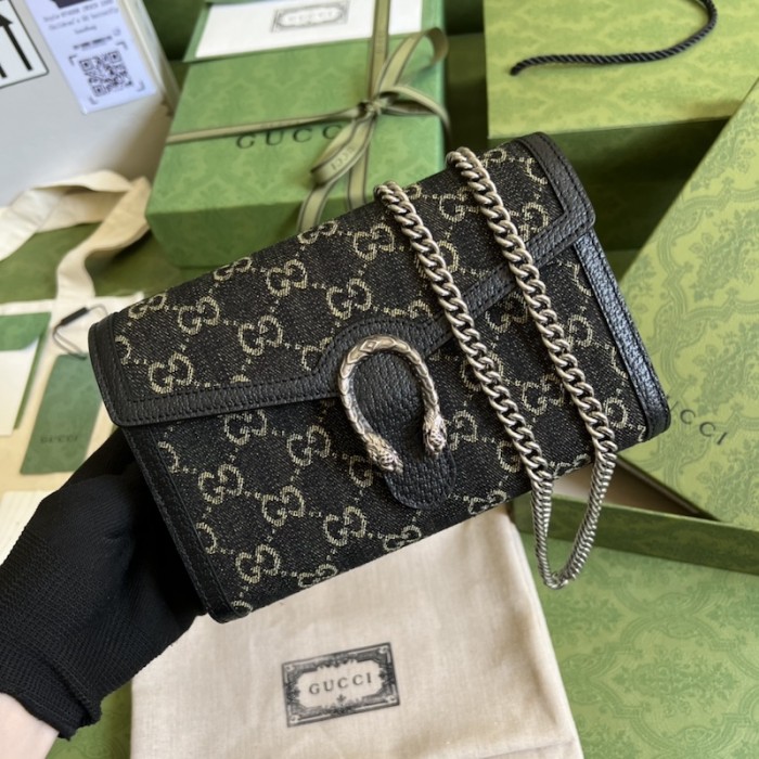 g*u*i dionysus gg Sup*e chain wallet ‎401231 black