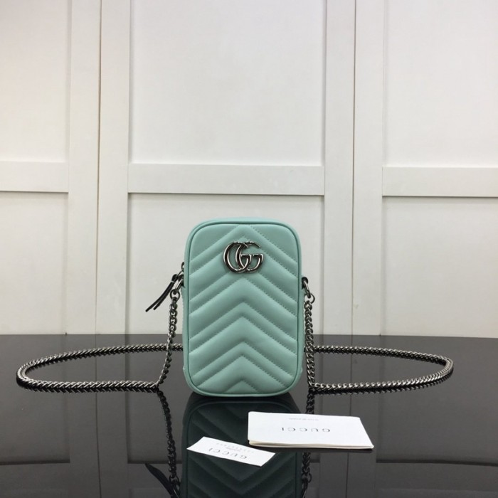 G*u*i gg marmont matelassé mini bag blue