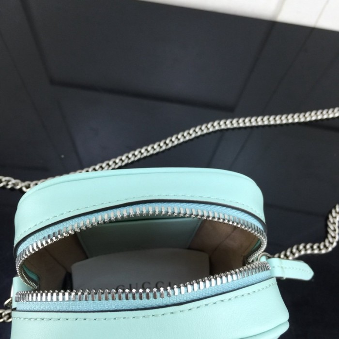 G*u*i gg marmont matelassé mini bag blue