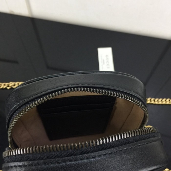 G*u*i gg marmont matelassé mini bag black