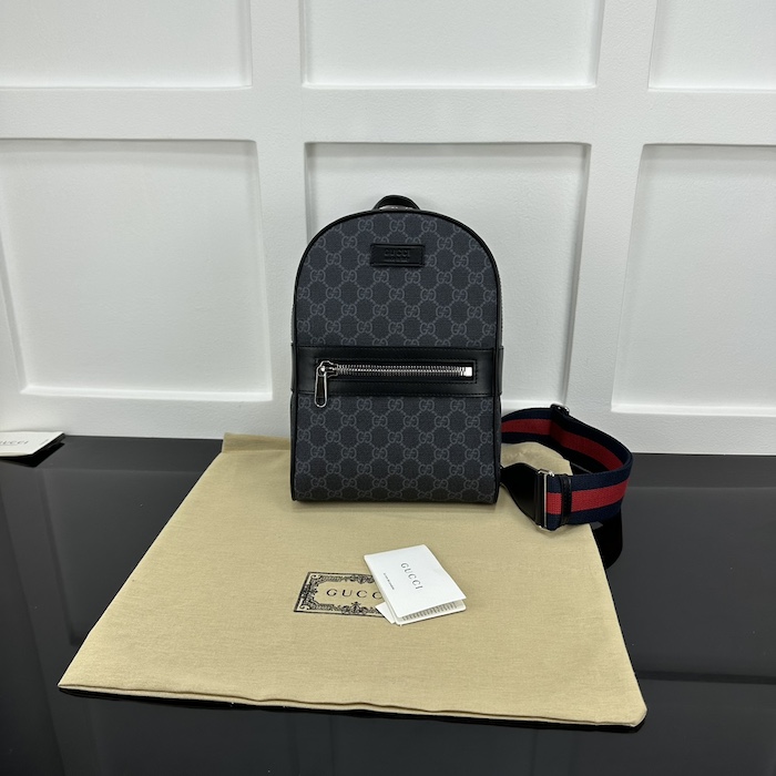g*u*i gg black Sup*e canvas gg crossbody bag ‎771164