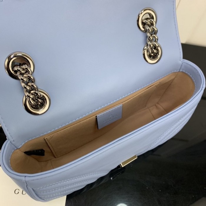 G*u*i gg marmont matelasse mini bag blue