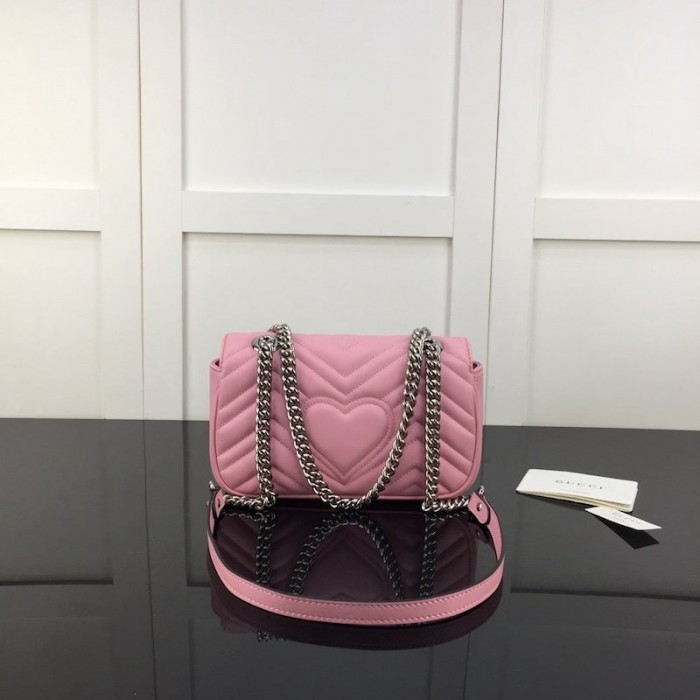 G*u*i gg marmont matelasse mini bag pink