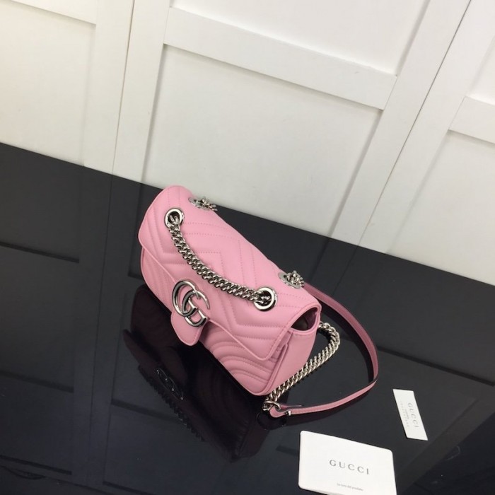 G*u*i gg marmont matelasse mini bag pink
