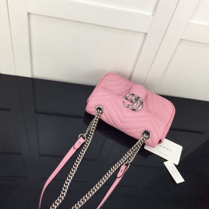 G*u*i gg marmont matelasse mini bag pink