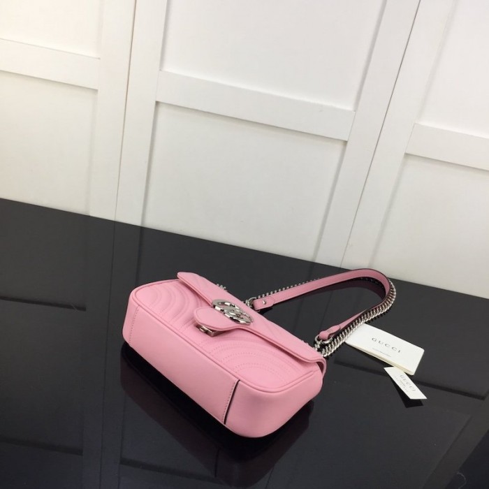 G*u*i gg marmont matelasse mini bag pink