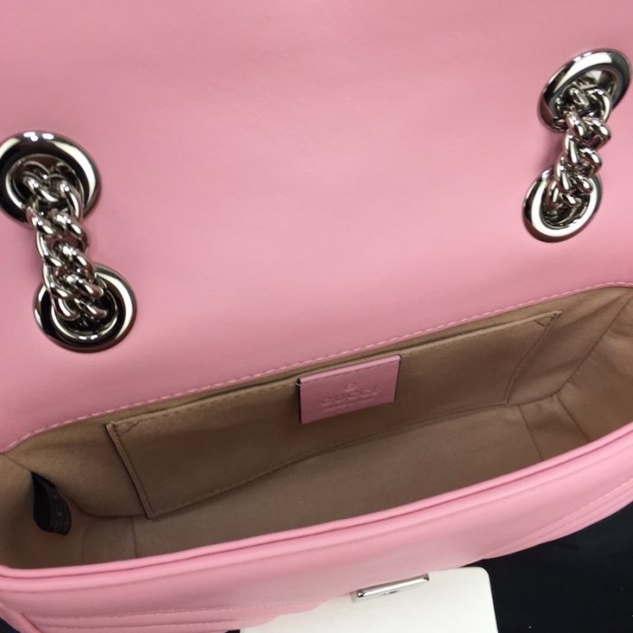 G*u*i gg marmont matelasse mini bag pink