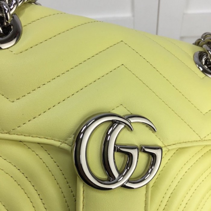 G*u*i gg marmont matelasse mini bag yellow