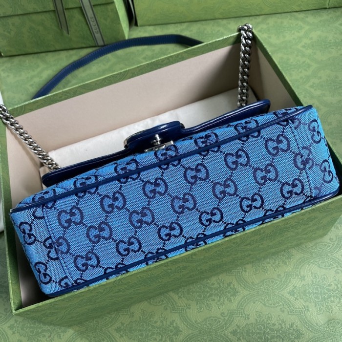 G*u*i gg marmont multicolour small shoulder bag blue