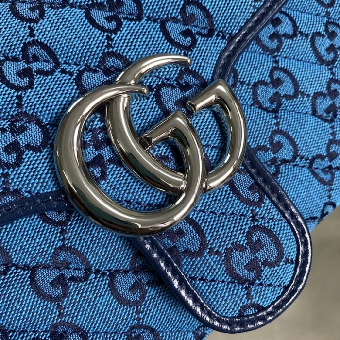 G*u*i gg marmont multicolour small shoulder bag blue