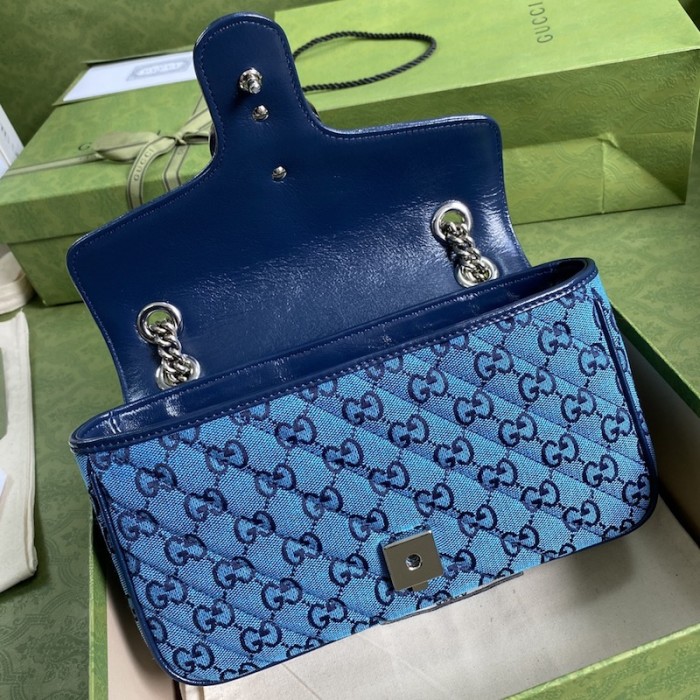 G*u*i gg marmont multicolour small shoulder bag blue