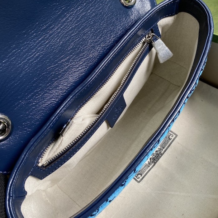 G*u*i gg marmont multicolour small shoulder bag blue