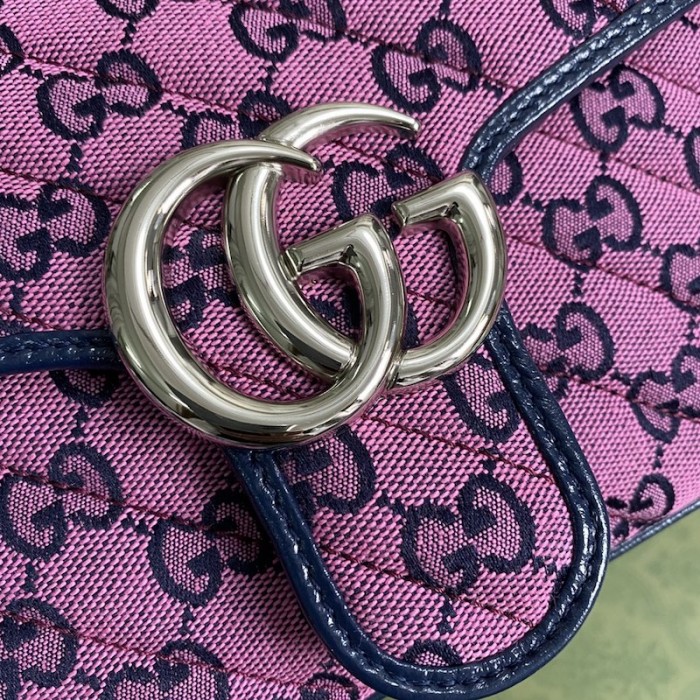 G*u*i gg marmont multicolour small shoulder bag pink