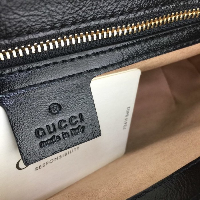 G*u*i gg marmont small shoulder canvas bag black