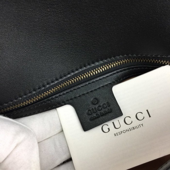 G*u*i gg marmont small matelassé shoulder bag black