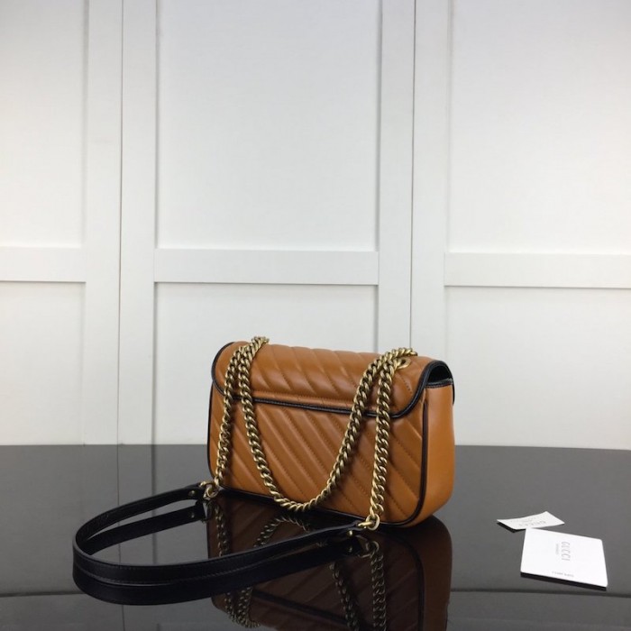 G*u*i gg marmont small matelassé shoulder bag tan