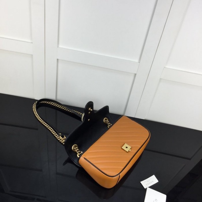 G*u*i gg marmont small matelassé shoulder bag tan